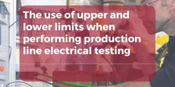 The use of upper and lower limits when performing production line electrical testing